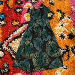 Girls Palm Fronds Maxi Dress, Size 7/8